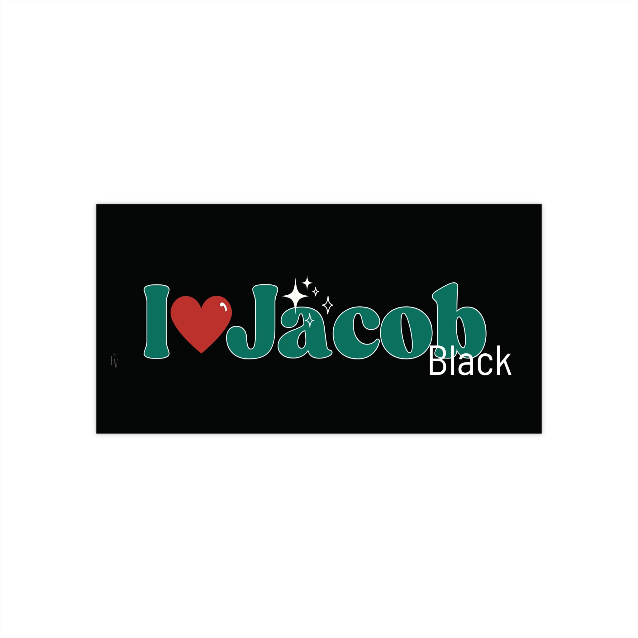 I  heart Jacob Black bumper sticker | Twilight inspired name decal