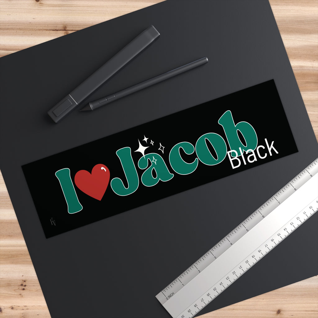 I  heart Jacob Black bumper sticker | Twilight inspired name decal