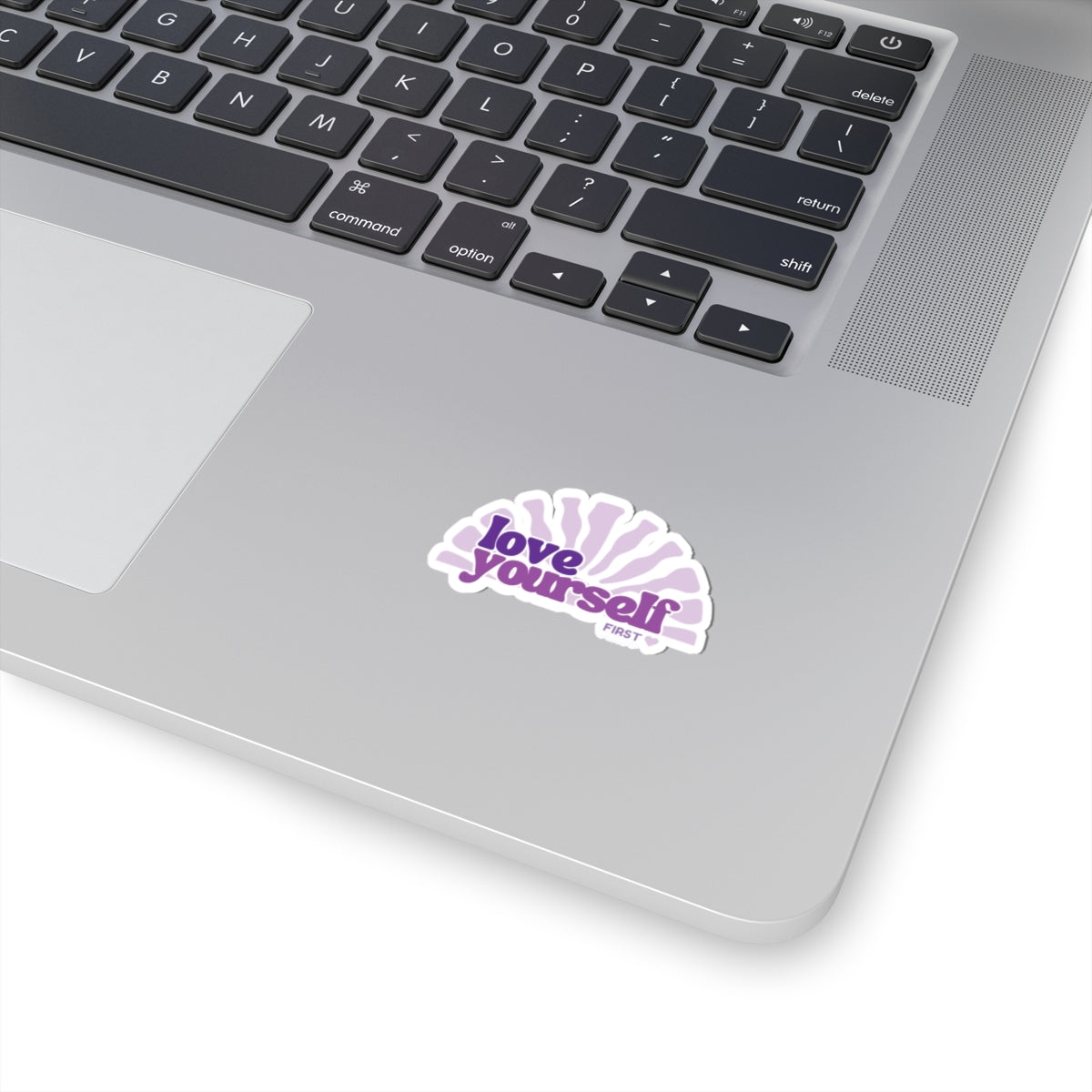 Love Yourself First sticker | Self Care purple die-cut vinyl sticker purple