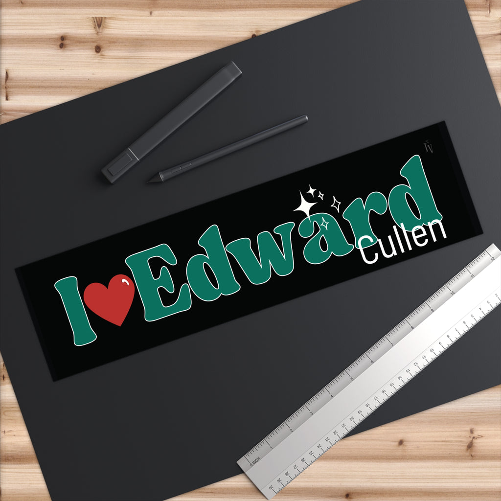 I  heart Edward Cullen bumper sticker | Twilight vampire fan decal