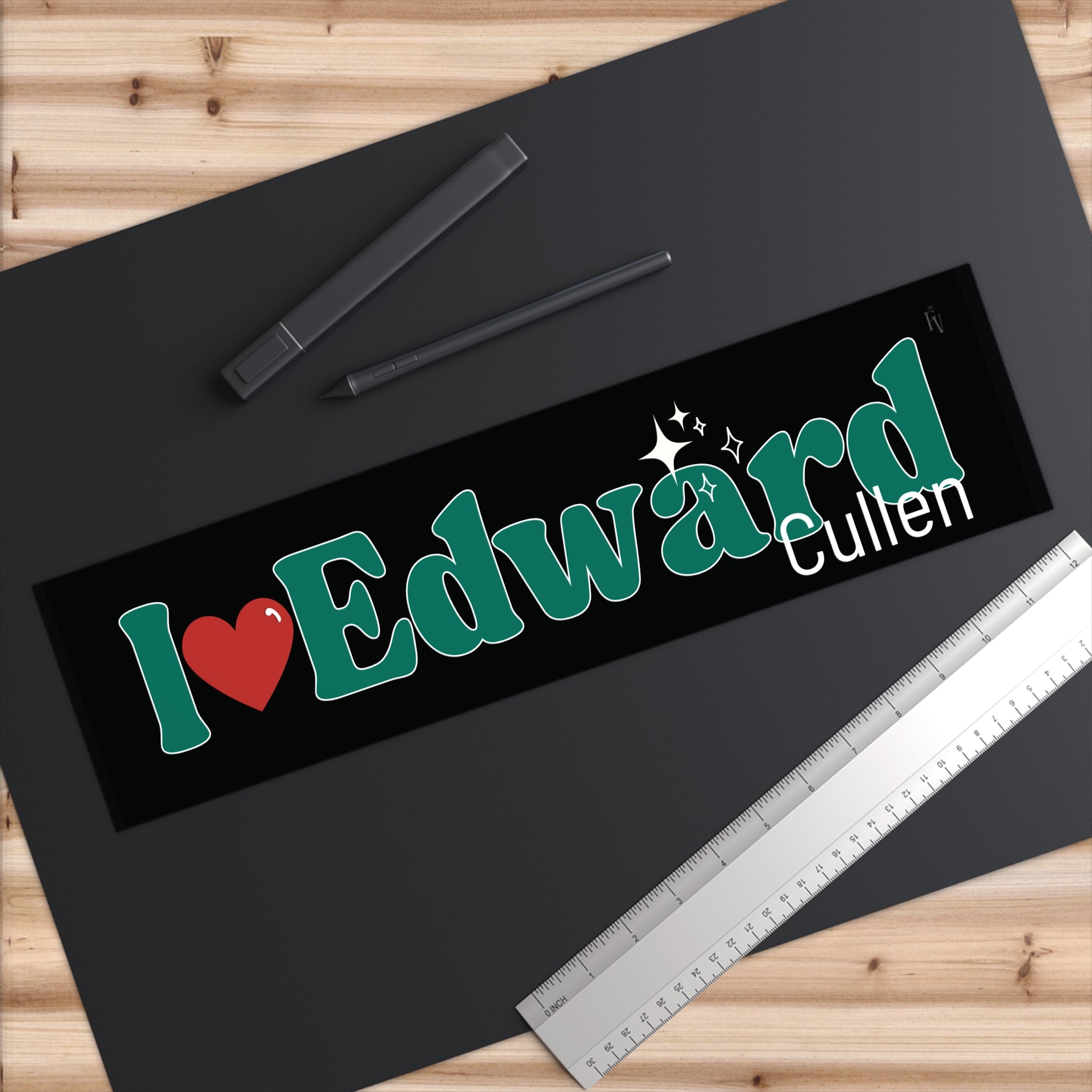 I  heart Edward Cullen bumper sticker | Twilight vampire fan decal