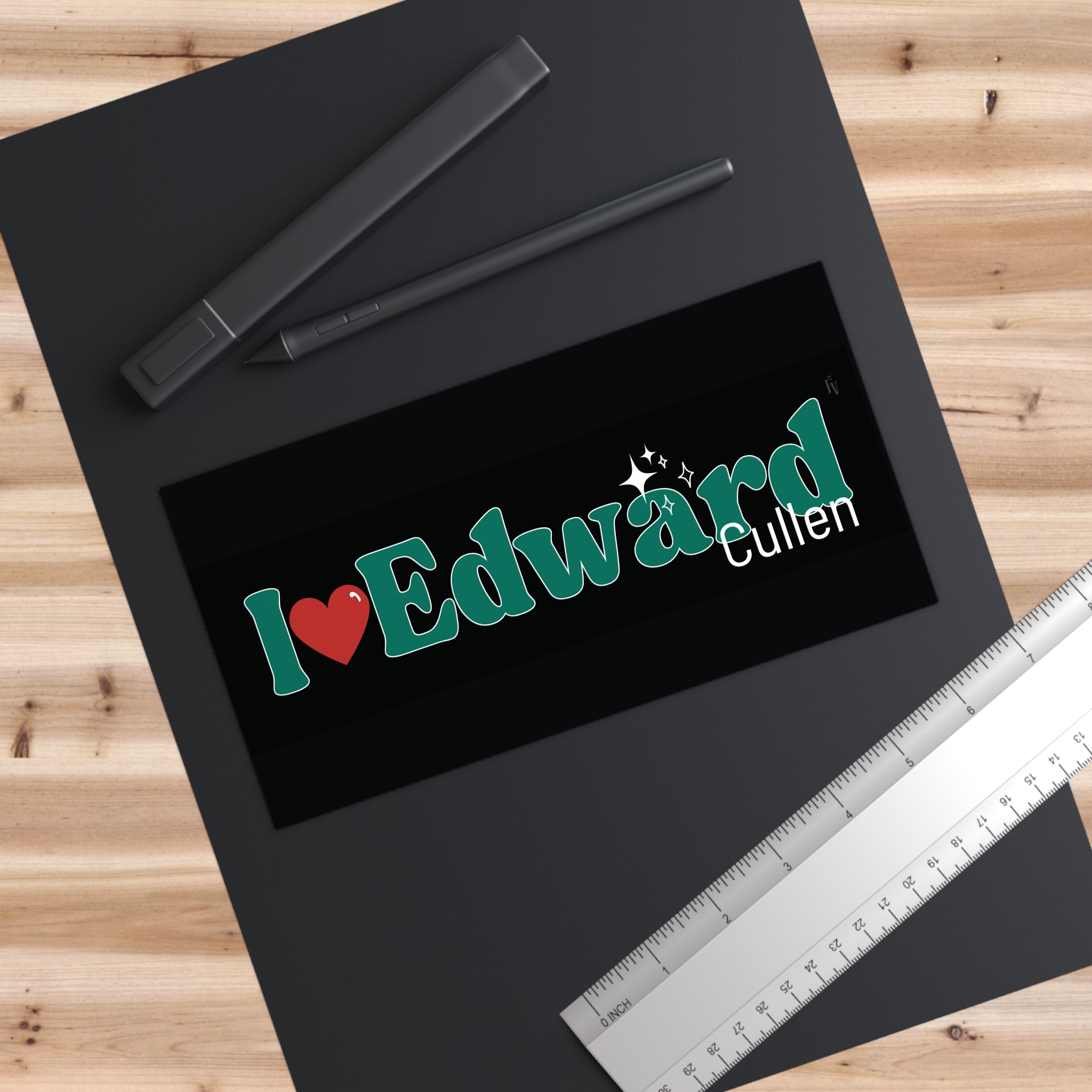 I  heart Edward Cullen bumper sticker | Twilight vampire fan decal