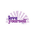 Love Yourself First sticker | Self Care purple die-cut vinyl sticker purple
