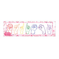Rainbow ASL Name Bumper Sticker — Custom Order for Sara