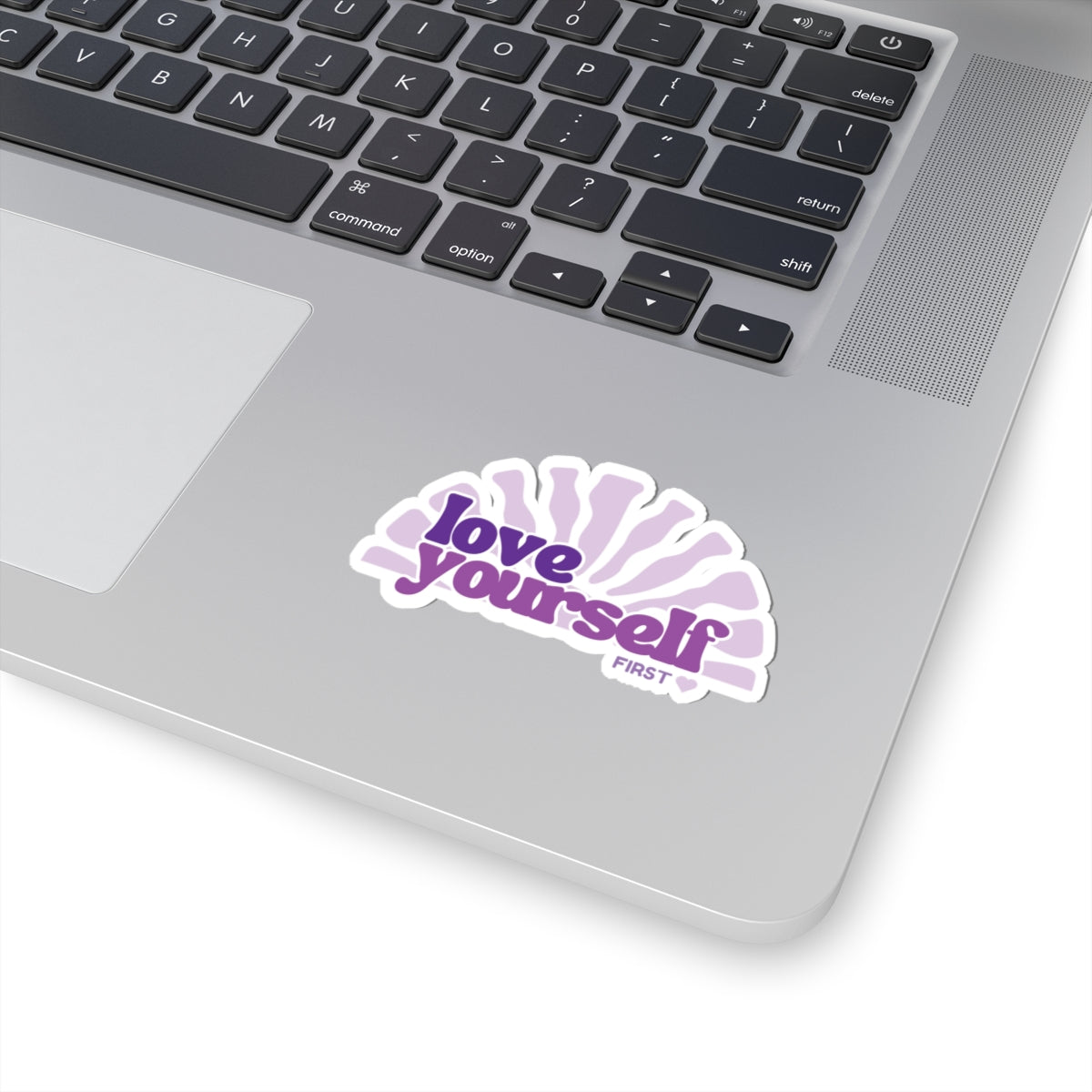 Love Yourself First sticker | Self Care purple die-cut vinyl sticker purple