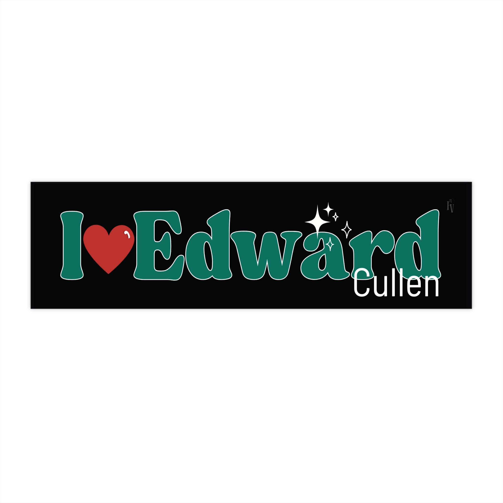I  heart Edward Cullen bumper sticker | Twilight vampire fan decal
