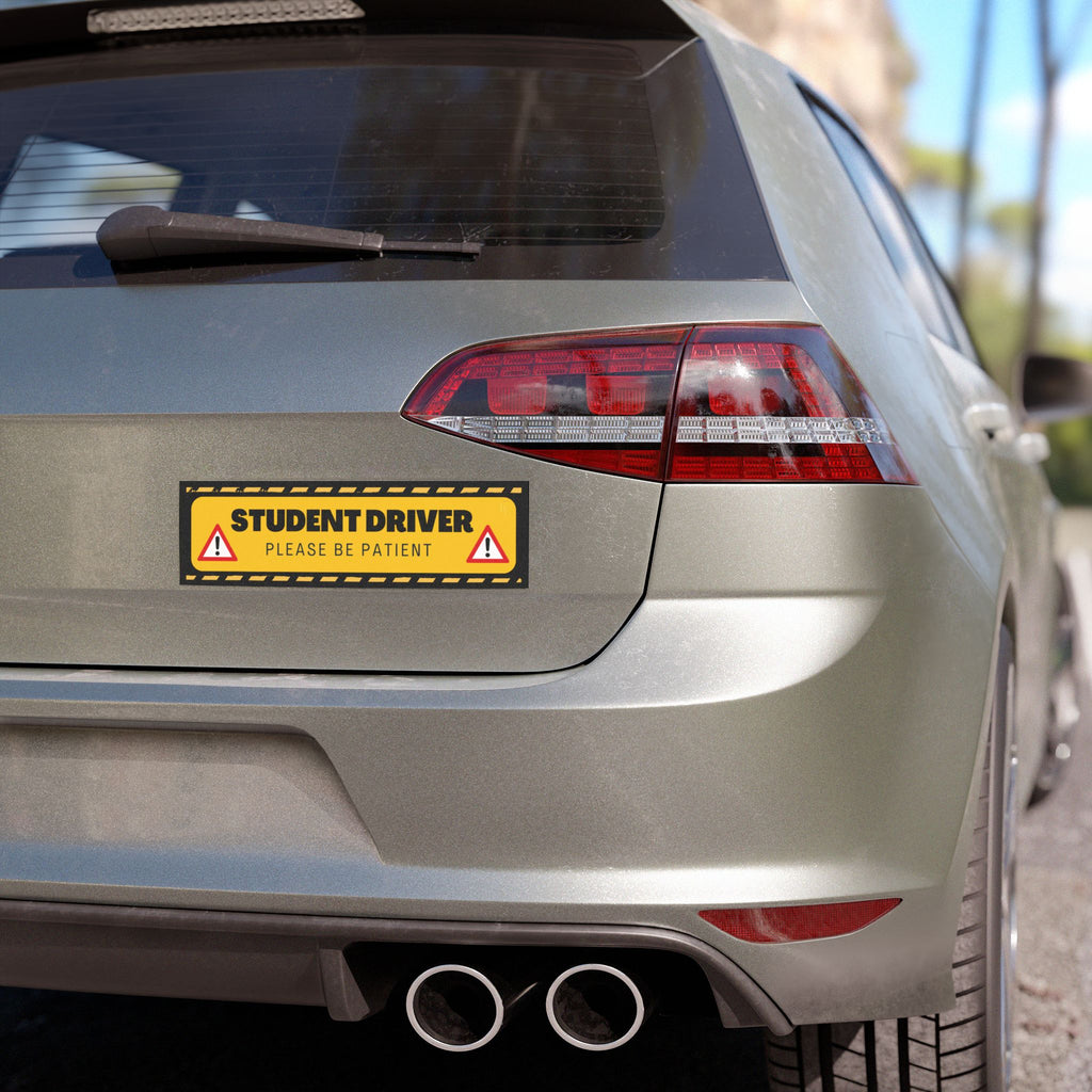Student Driver Car Magnet — "Please Be Patient" Safety Warning Magnet