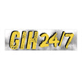 Give It Hell 24/7 Bumper Sticker - Bold Yellow Distressed Decal