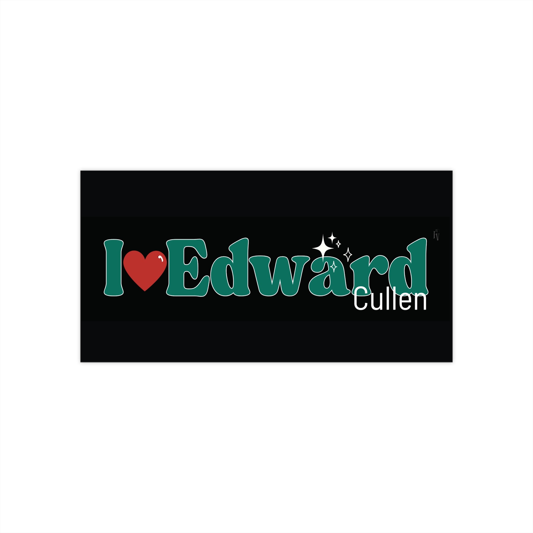 I  heart Edward Cullen bumper sticker | Twilight vampire fan decal