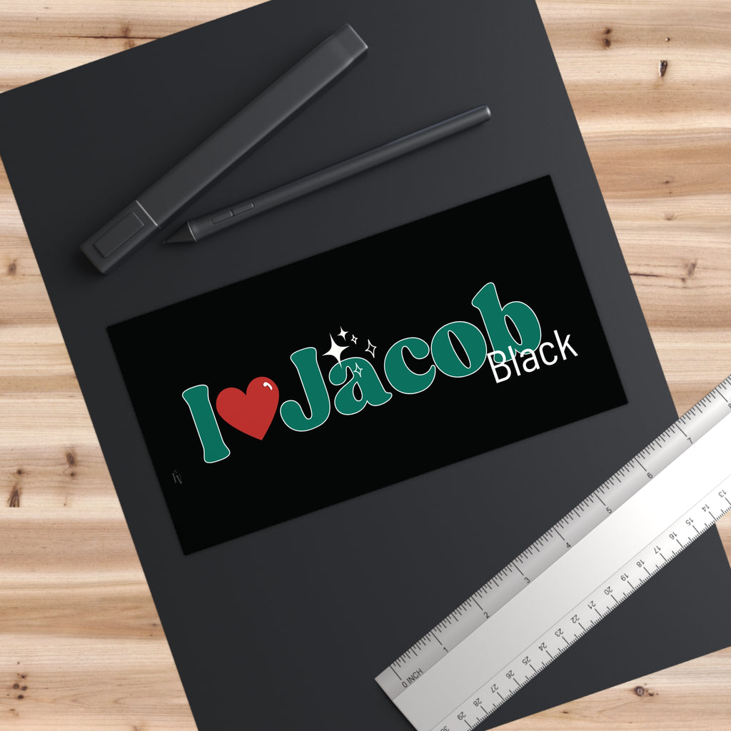 I  heart Jacob Black bumper sticker | Twilight inspired name decal