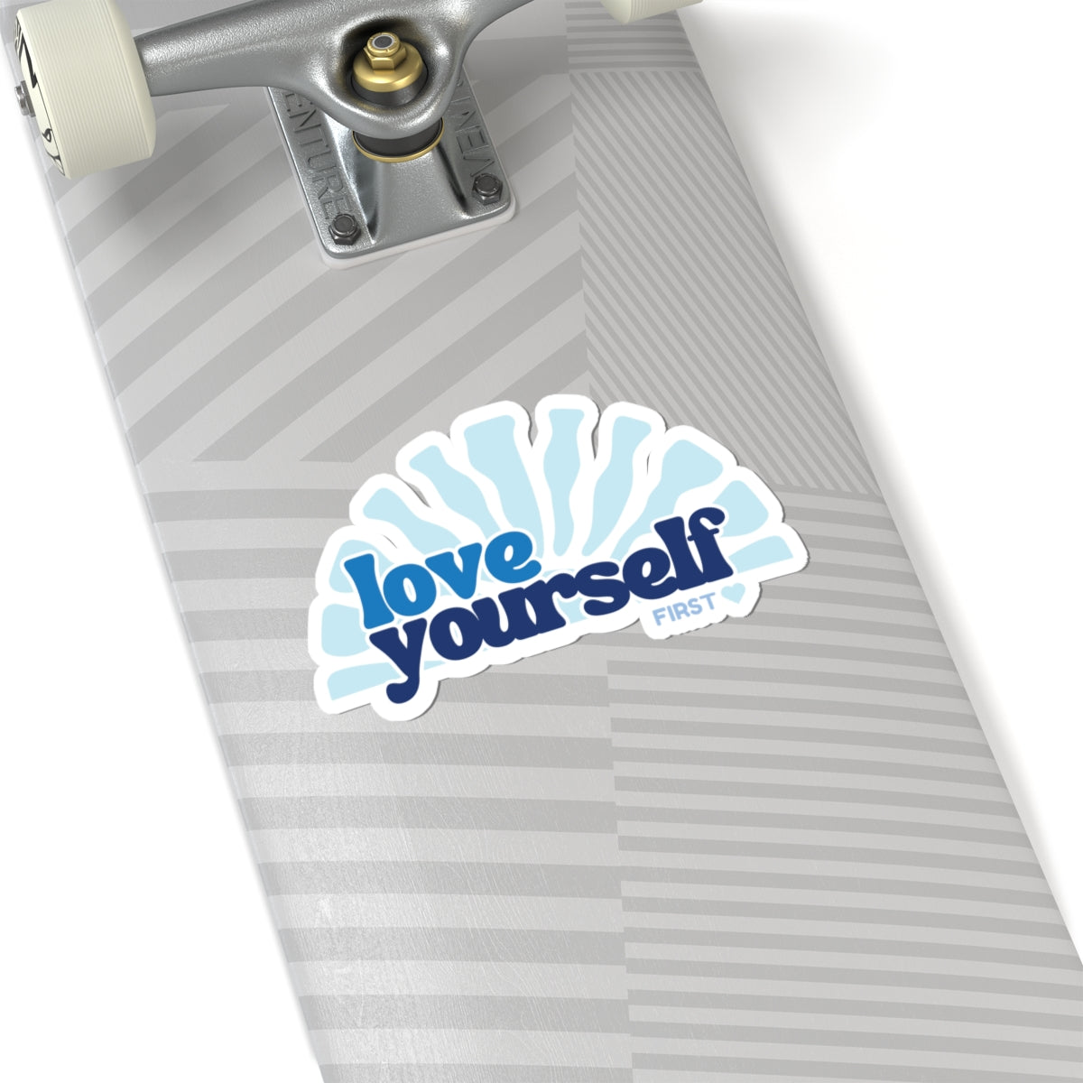 Love Yourself sticker | self care slogan kiss-cut sticker blue