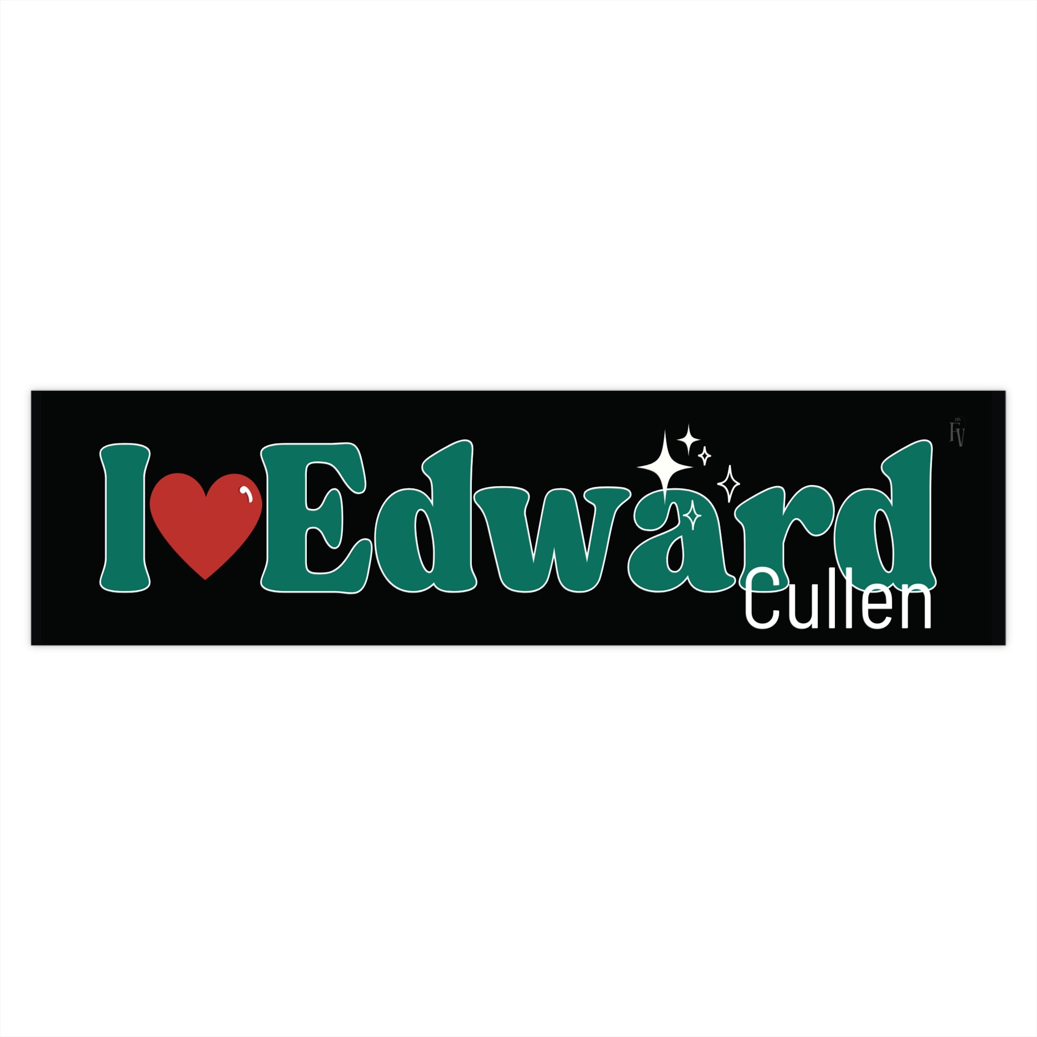 I  heart Edward Cullen bumper sticker | Twilight vampire fan decal