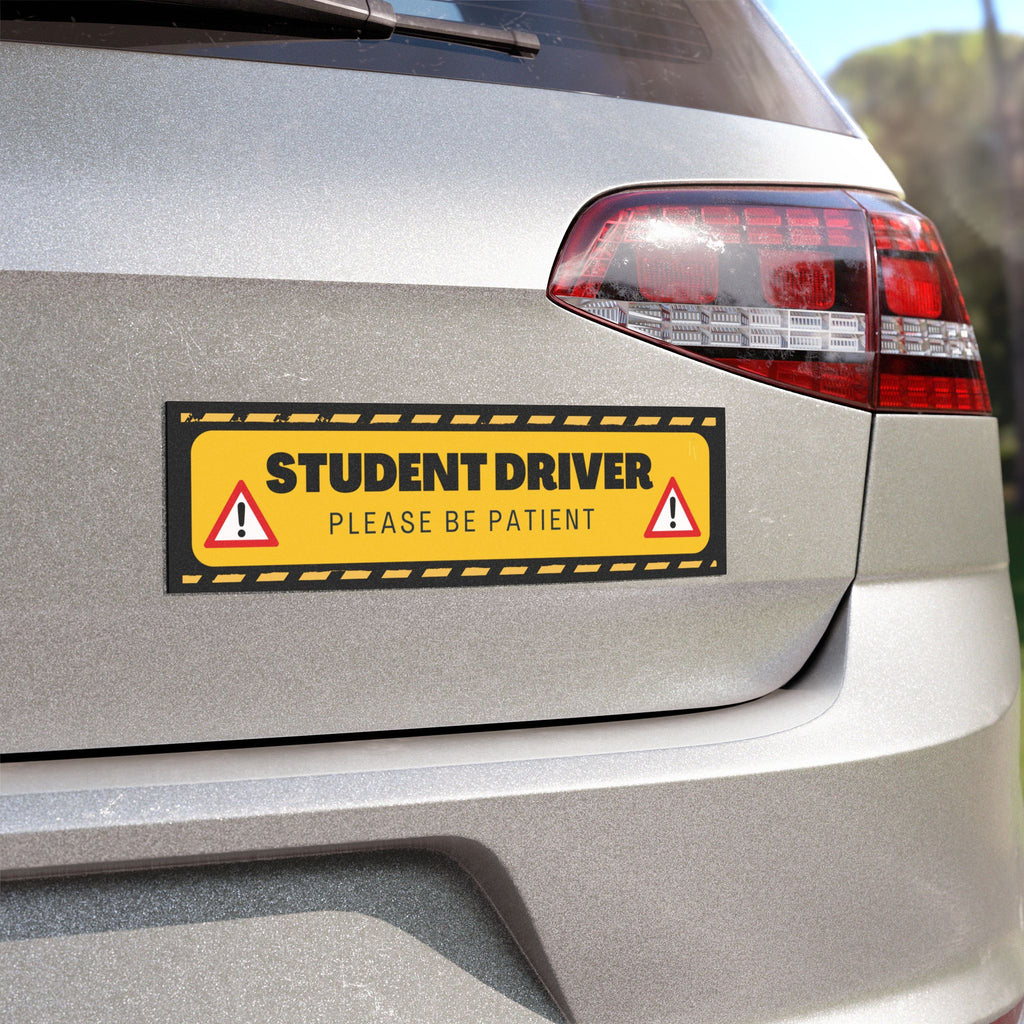 Student Driver Car Magnet — "Please Be Patient" Safety Warning Magnet