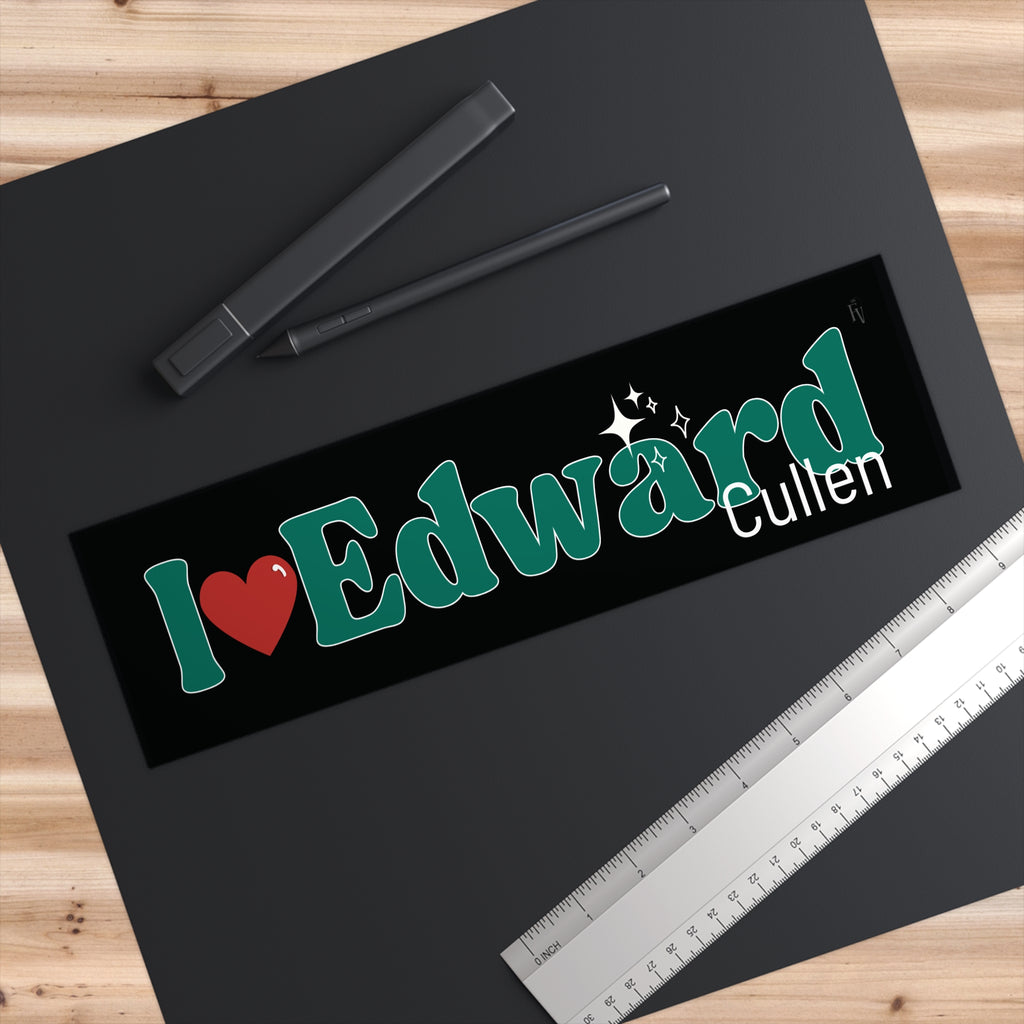 I  heart Edward Cullen bumper sticker | Twilight vampire fan decal