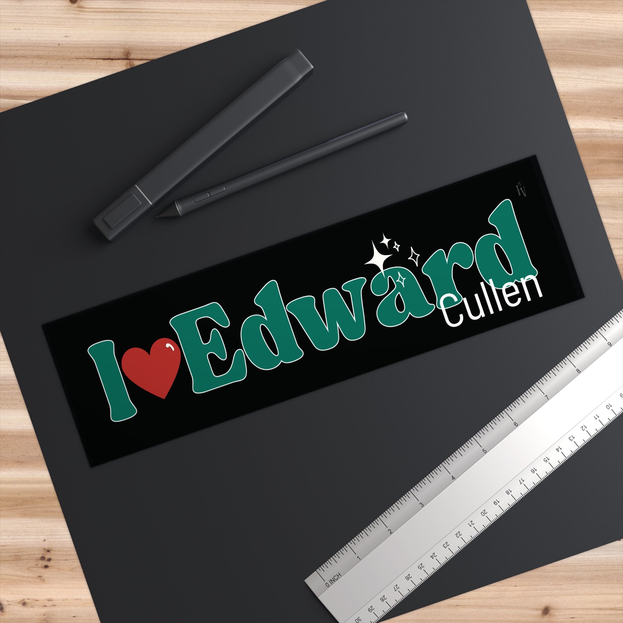 I  heart Edward Cullen bumper sticker | Twilight vampire fan decal